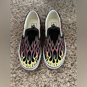 Vans flame slip-on shoes
